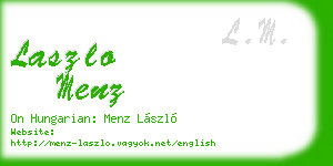 laszlo menz business card