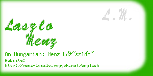 laszlo menz business card